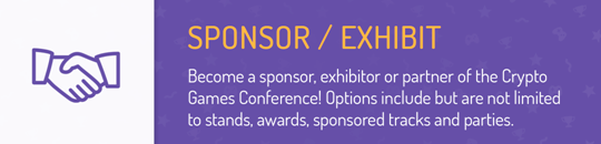 Crypto Games Conference sponsor/exhibit